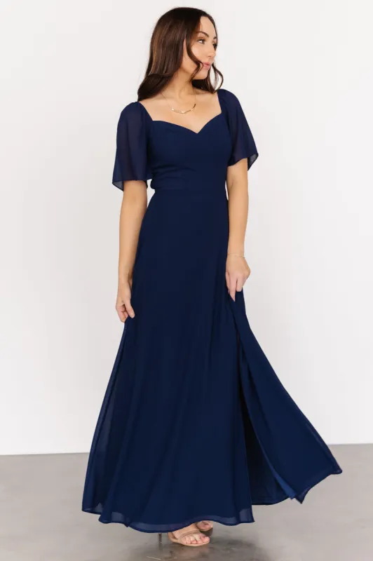 Sierra Sweetheart Maxi Dress | Navy sold by Baltic Born