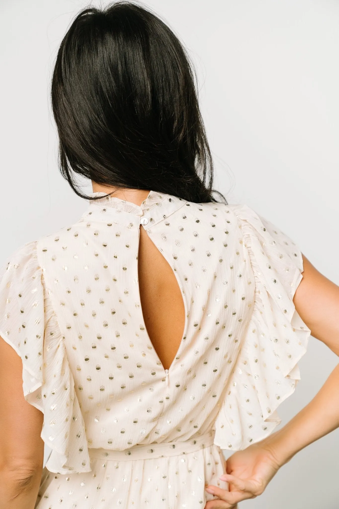 Jerika Midi Dress | Natural + Gold sold by Baltic Born product image thumbnail 3