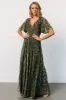Veronica Velvet Maxi Dress | Dark Sage sold by Baltic Born