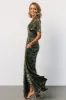 Veronica Velvet Maxi Dress | Dark Sage sold by Baltic Born