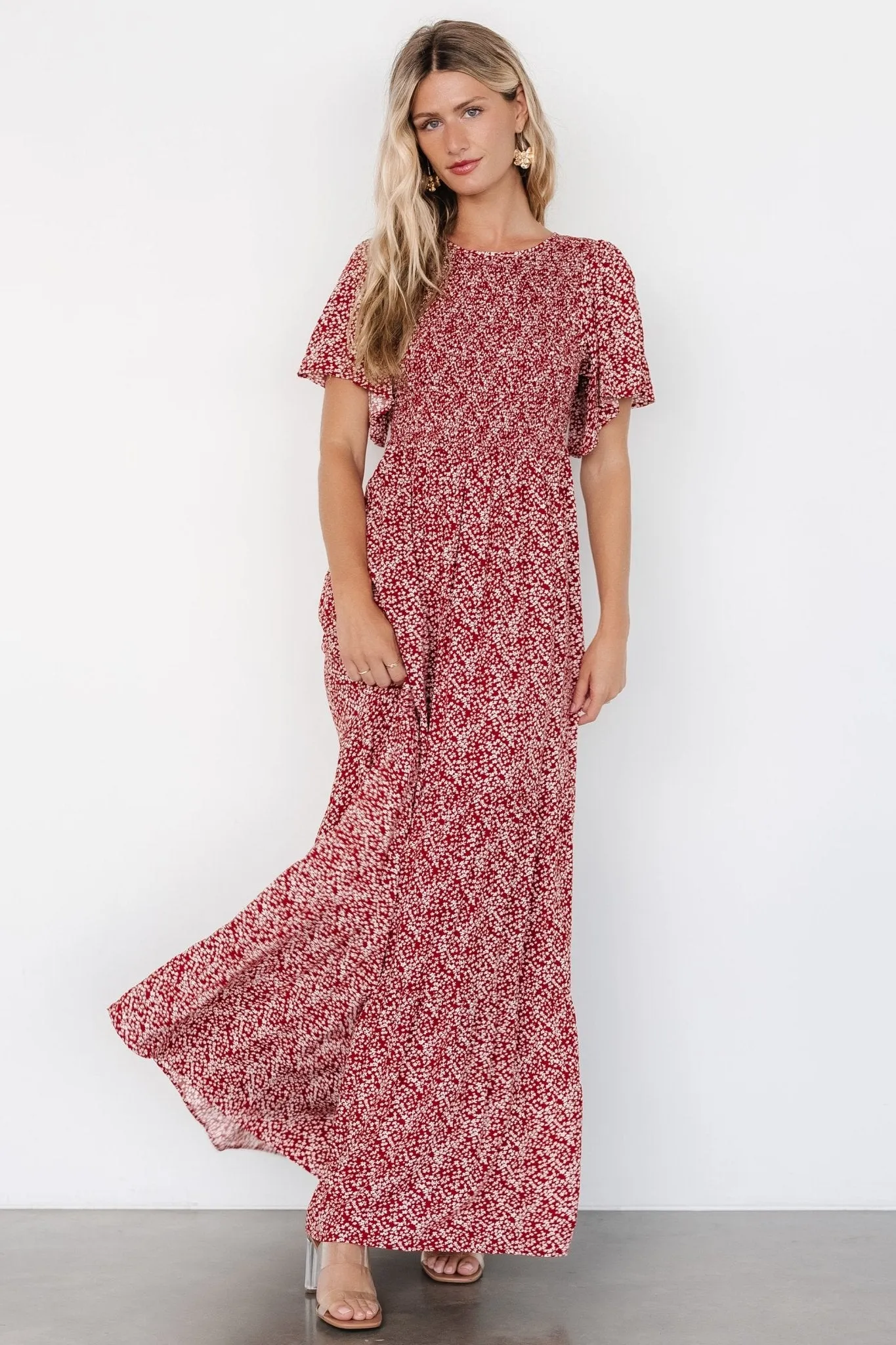 Eliza Maxi Dress | Rust Print sold by Baltic Born