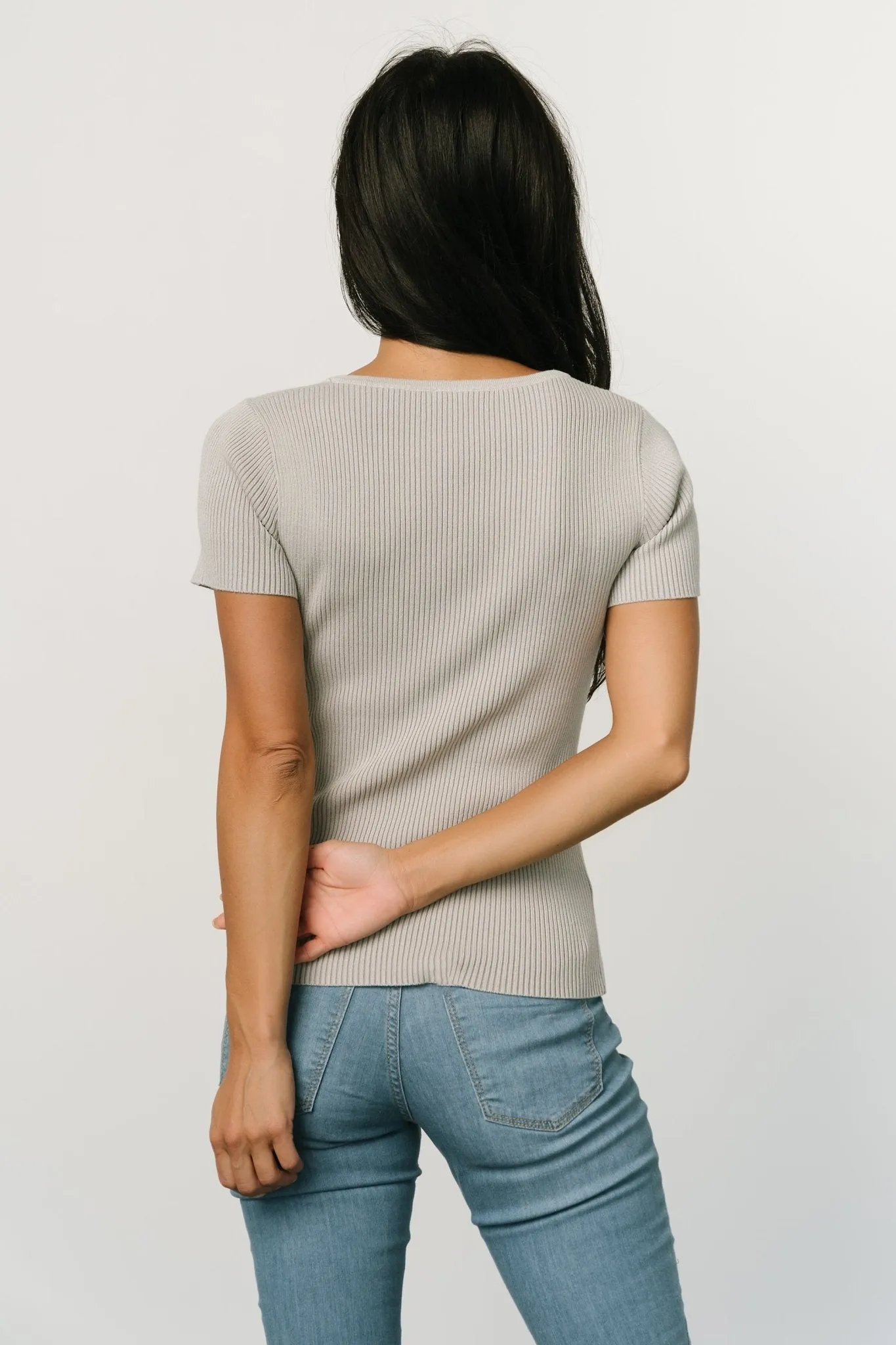 Nico Ribbed Top | Gray sold by Baltic Born product image thumbnail 5