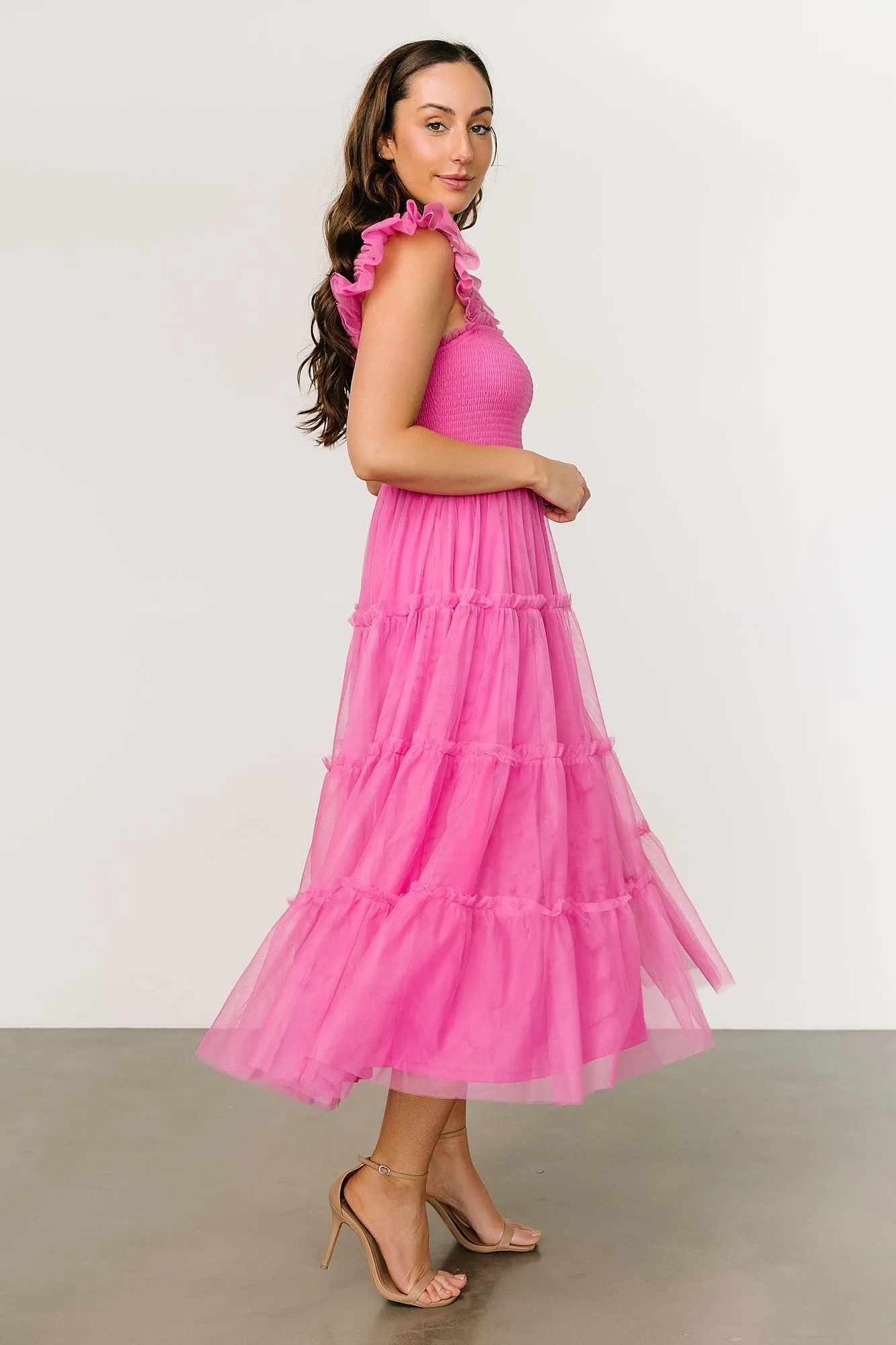 Mindi Tulle Midi Dress | Pink sold by Baltic Born product image thumbnail 3