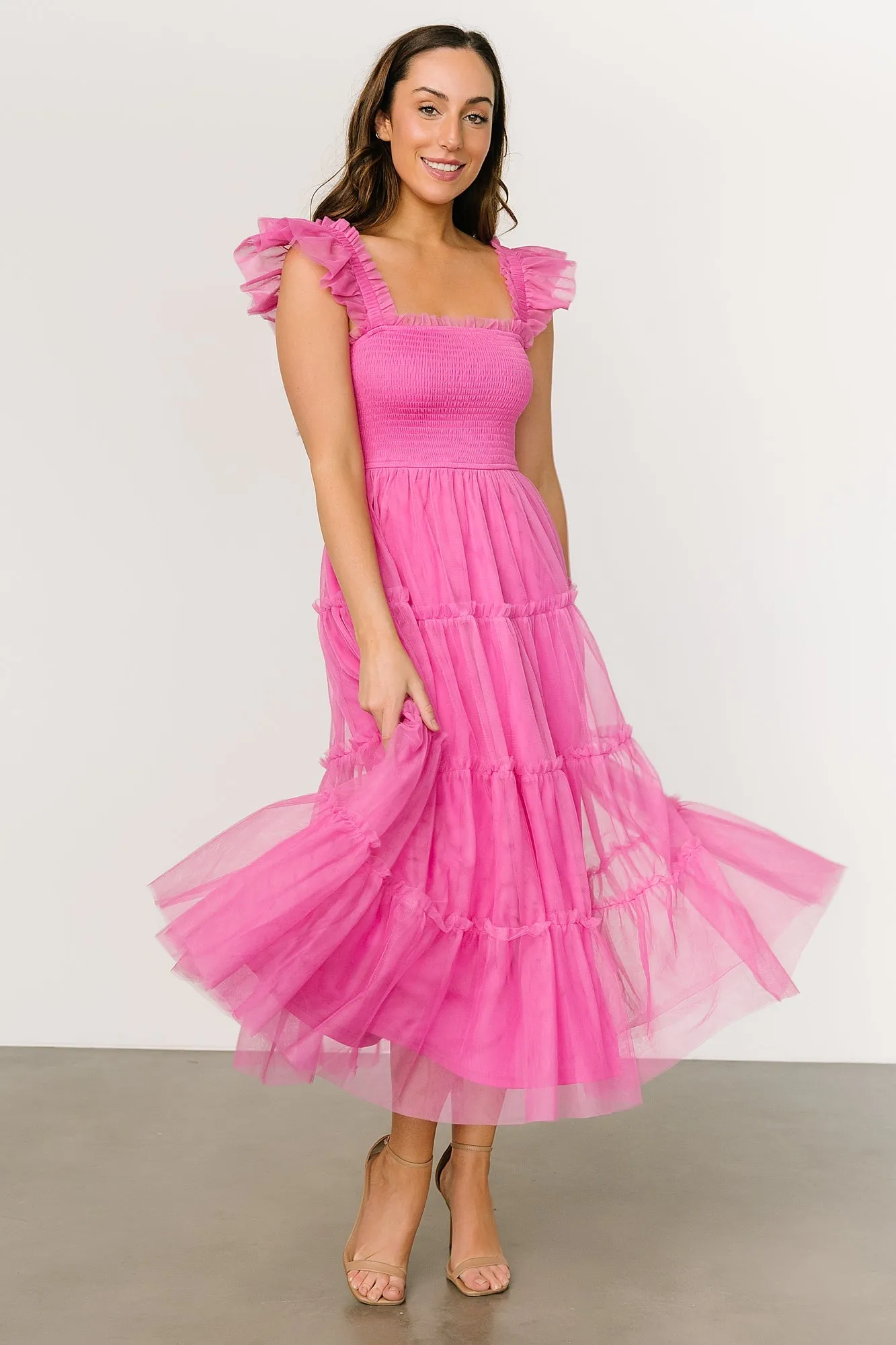 Mindi Tulle Midi Dress | Pink sold by Baltic Born product image thumbnail 4