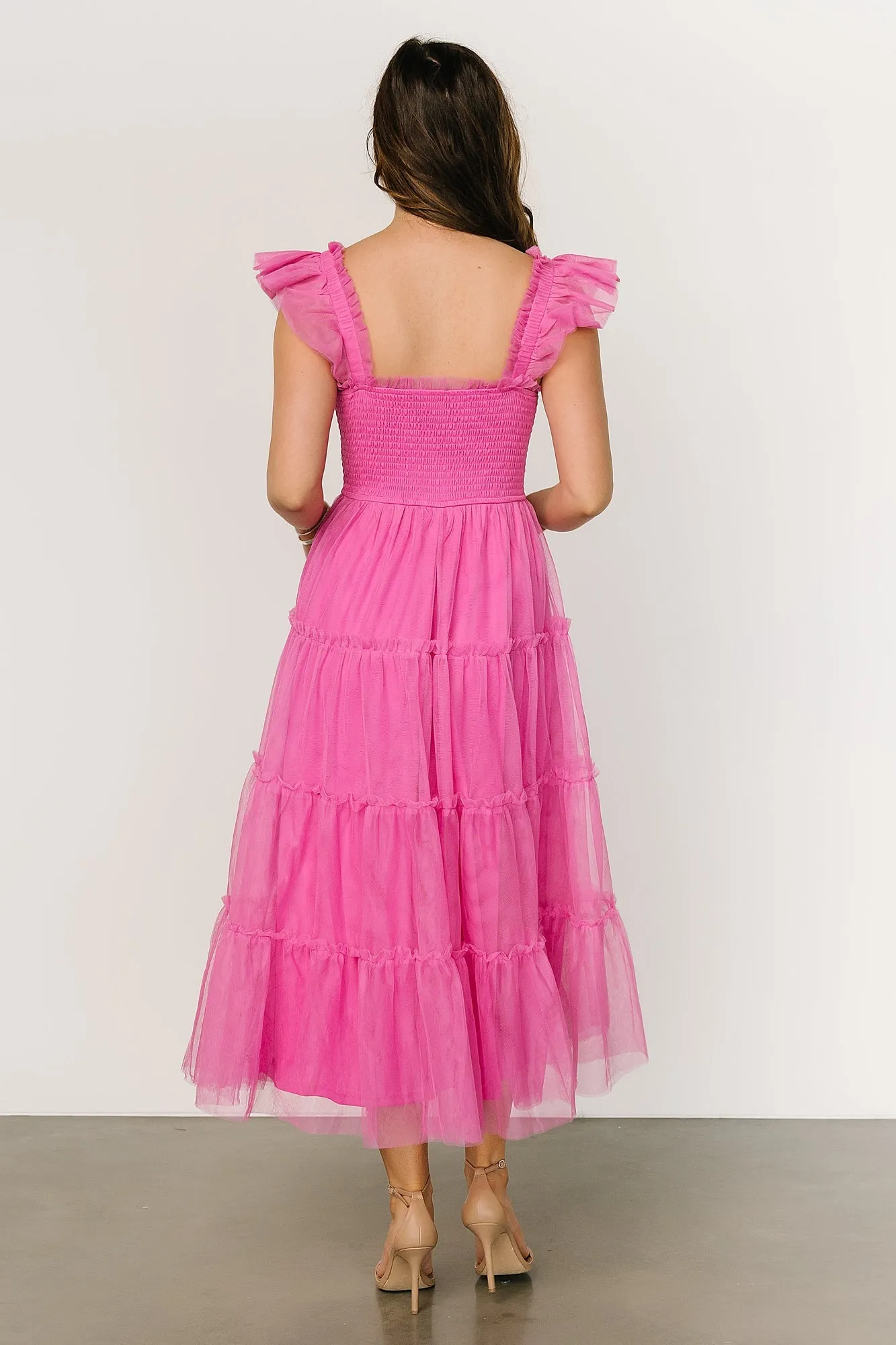 Mindi Tulle Midi Dress | Pink sold by Baltic Born product image thumbnail 5