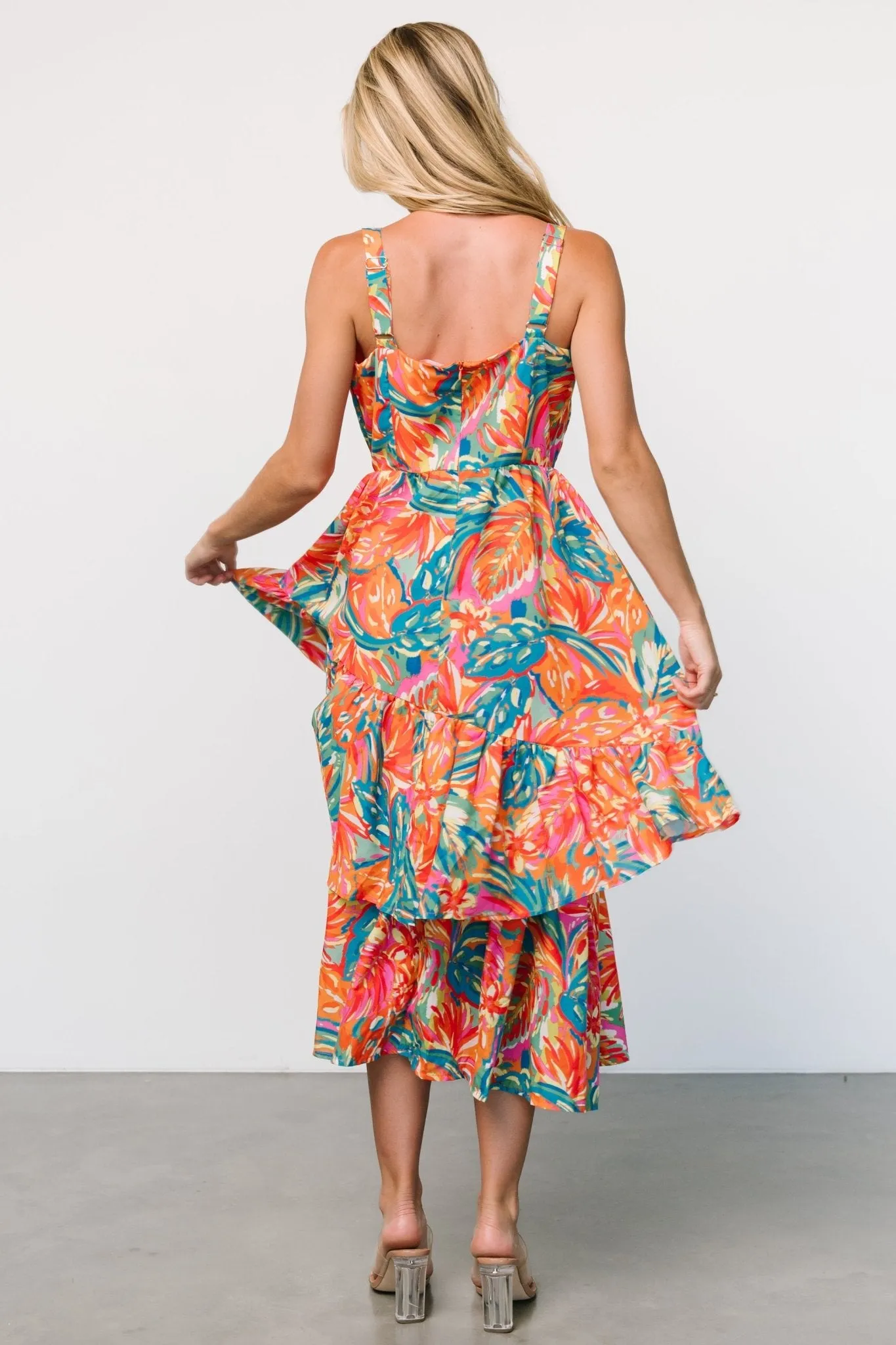 Kitts Tiered Dress | Tropical Print sold by Baltic Born product image thumbnail 5