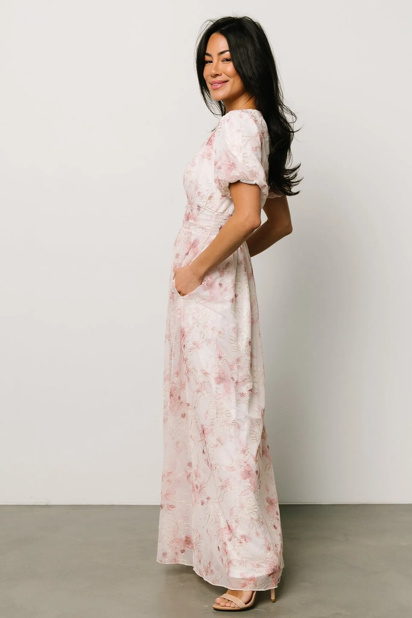 Ardley Maxi Dress | Mauve Floral sold by Baltic Born product image thumbnail 3
