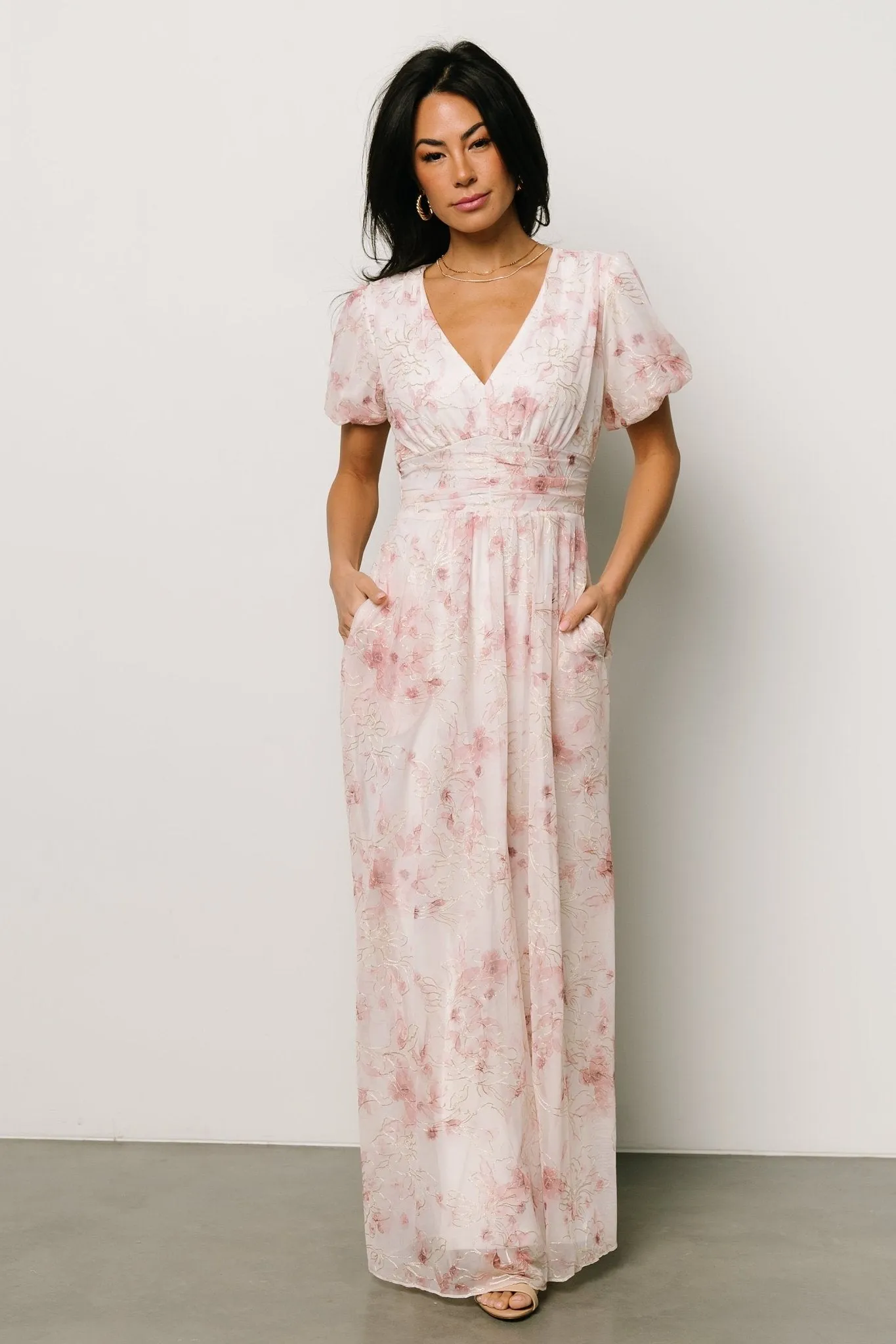 Ardley Maxi Dress | Mauve Floral sold by Baltic Born
