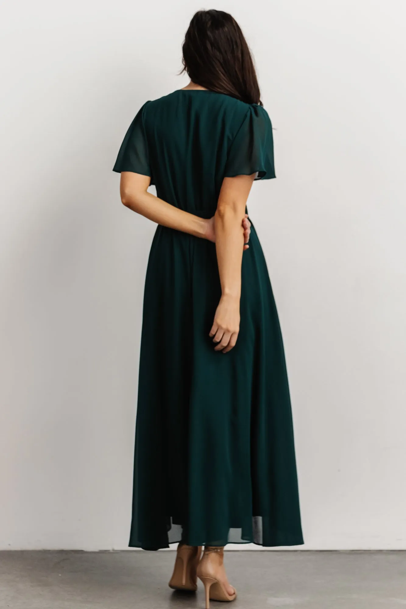 Waverly Wrap Dress | Emerald sold by Baltic Born product image thumbnail 4