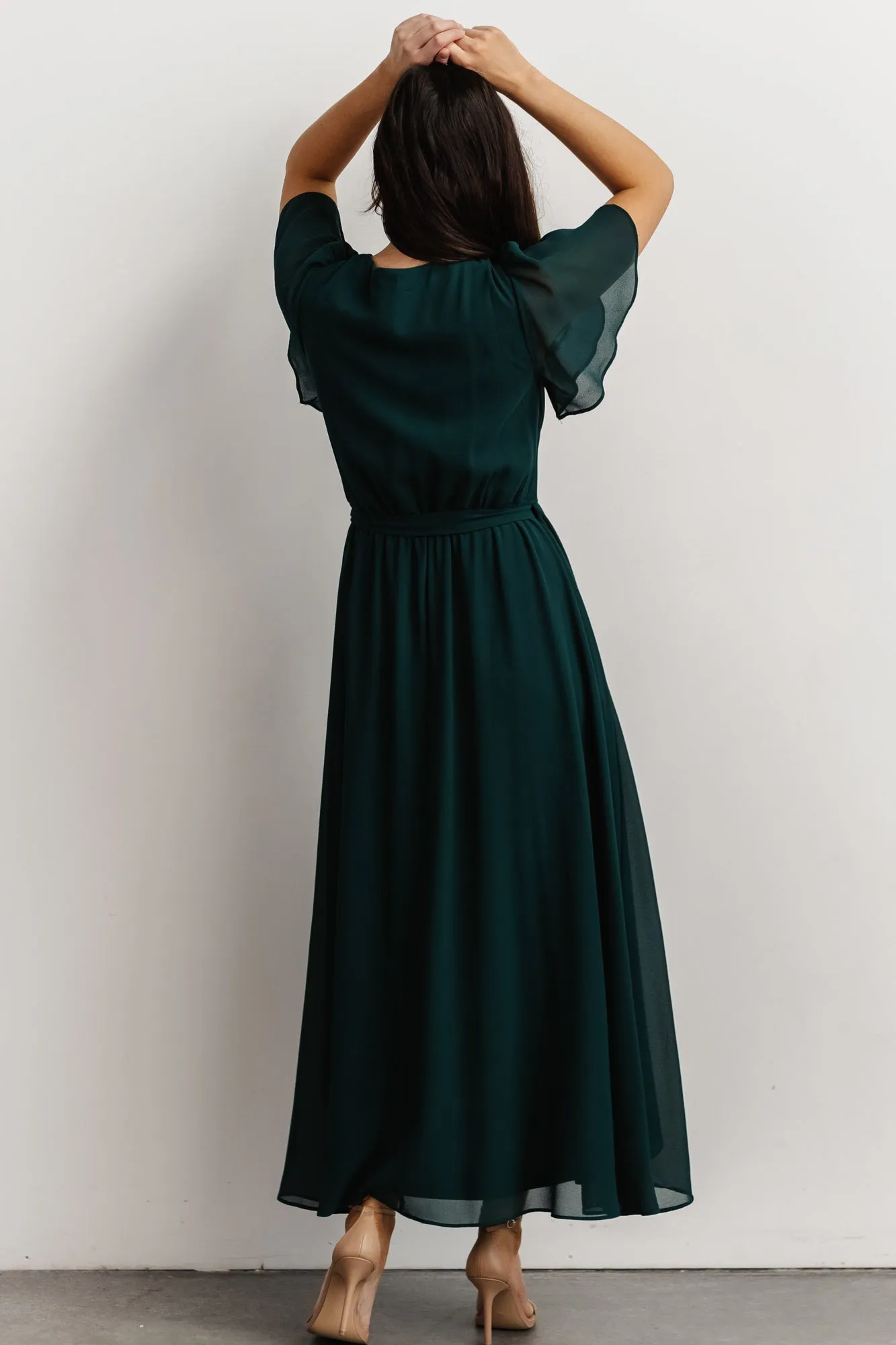 Waverly Wrap Dress | Emerald sold by Baltic Born product image thumbnail 5