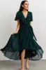 Waverly Wrap Dress | Emerald sold by Baltic Born