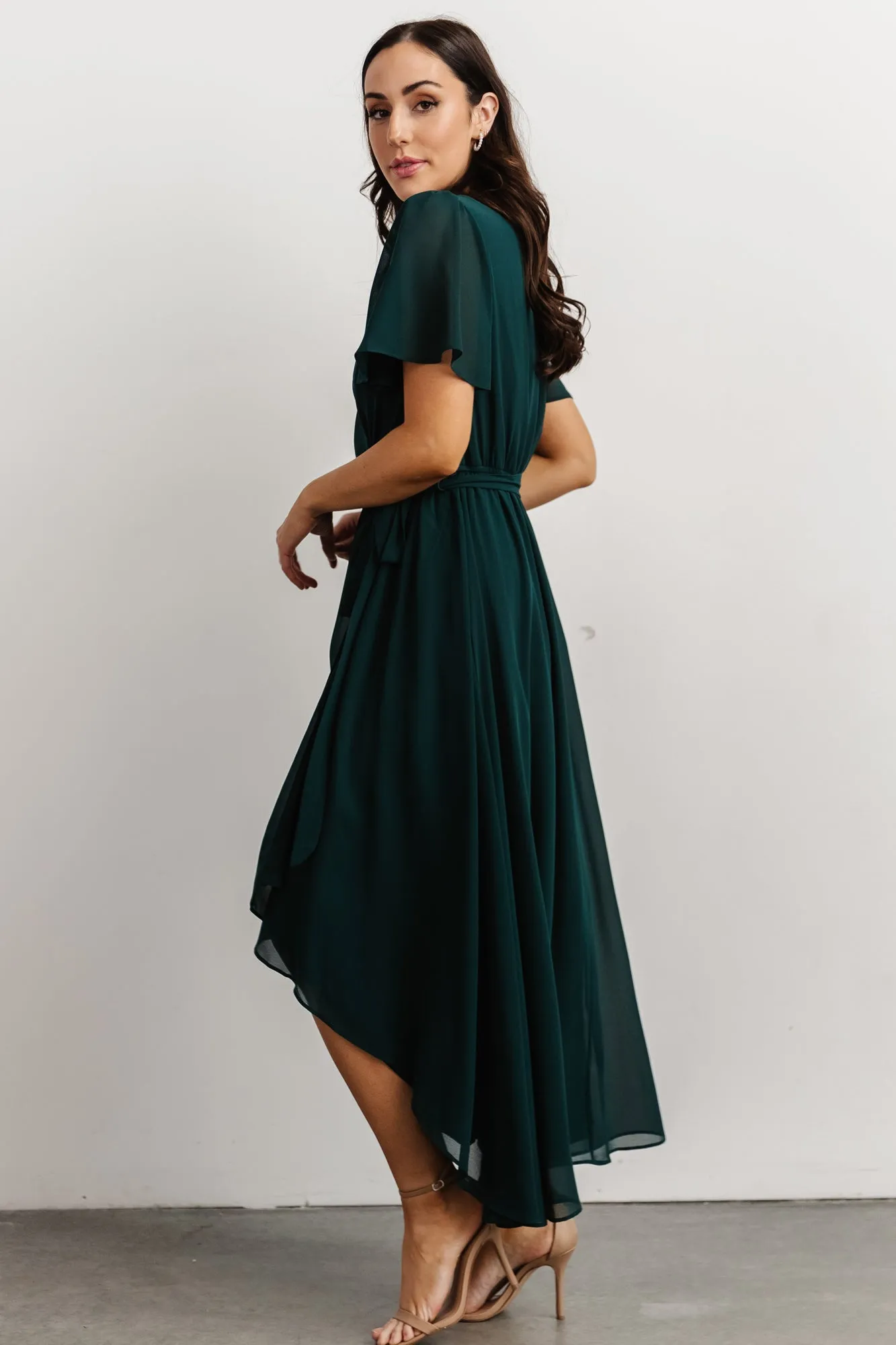 Waverly Wrap Dress | Emerald sold by Baltic Born product image thumbnail 3