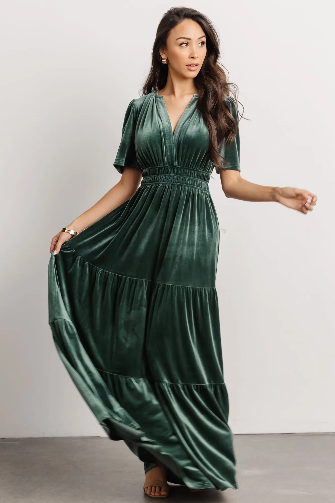 Artemis Velvet Maxi Dress | Deep Lagoon sold by Baltic Born product image thumbnail 2