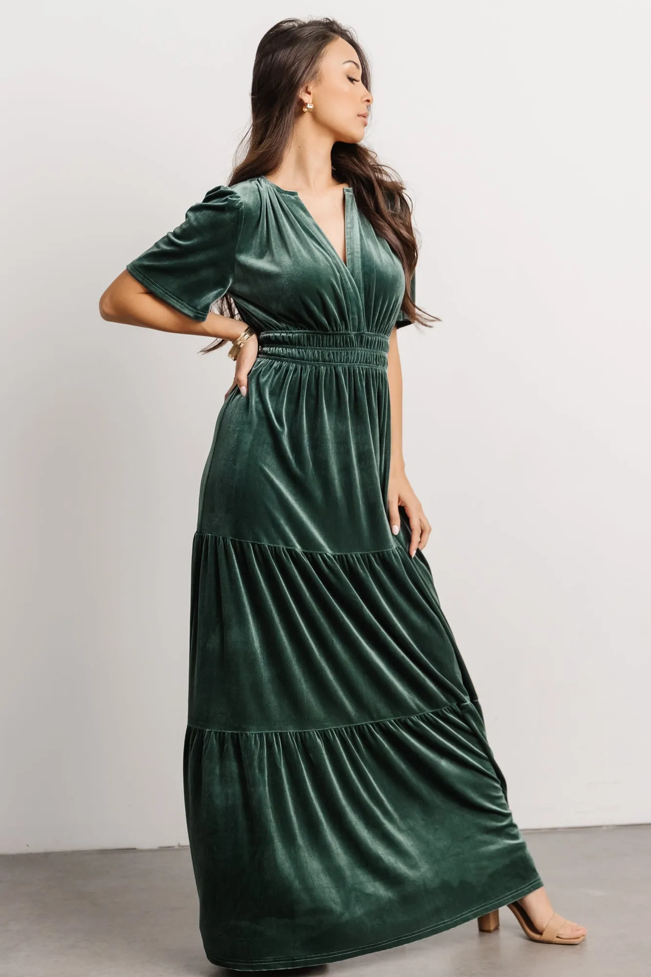 Artemis Velvet Maxi Dress | Deep Lagoon sold by Baltic Born product image thumbnail 5
