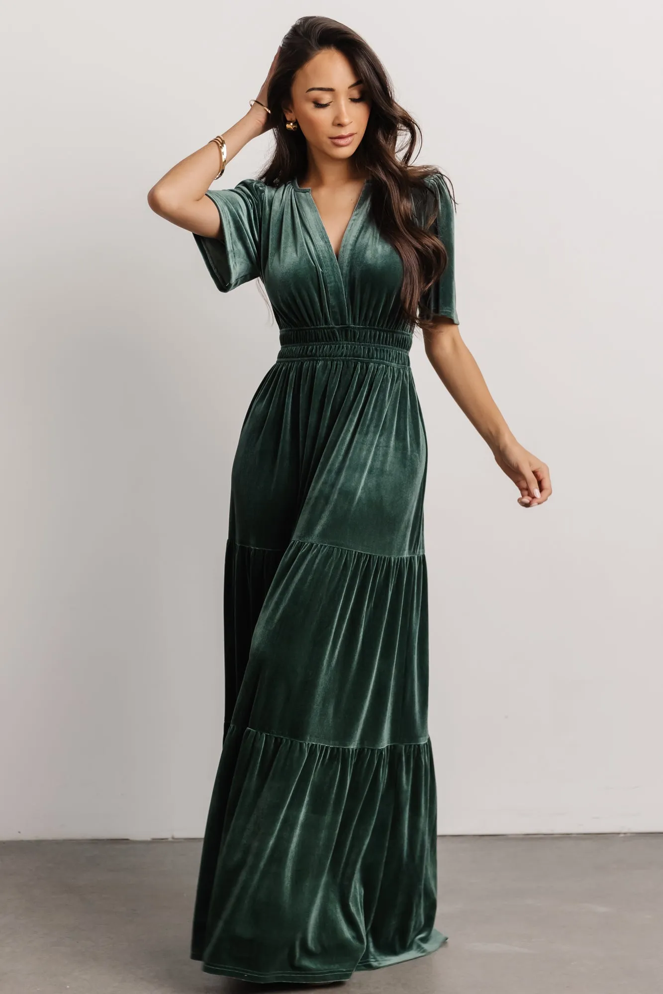 Artemis Velvet Maxi Dress | Deep Lagoon sold by Baltic Born product image thumbnail 3