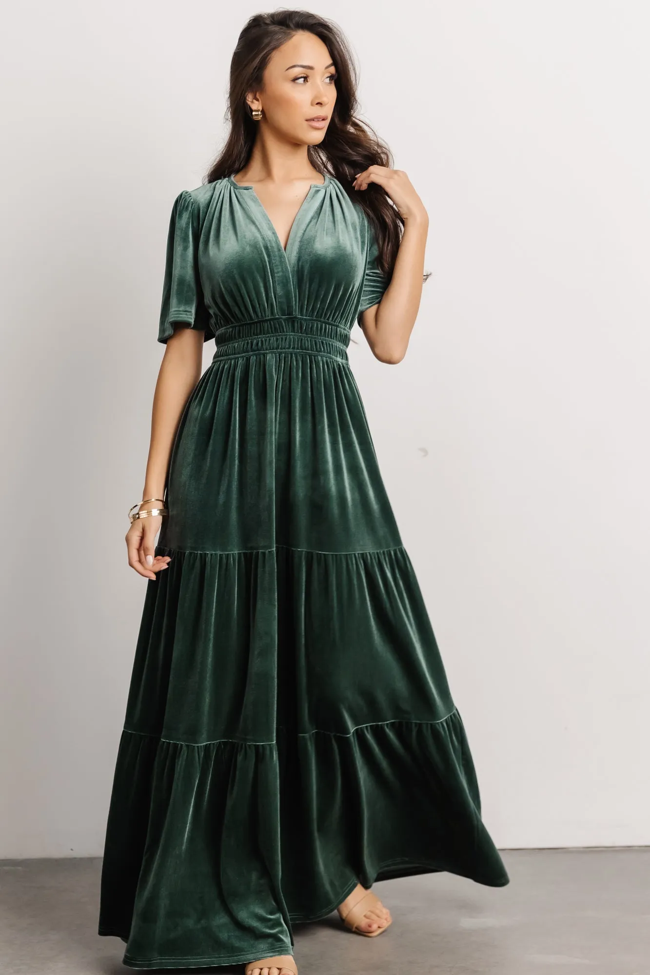 Artemis Velvet Maxi Dress | Deep Lagoon sold by Baltic Born product image thumbnail 4