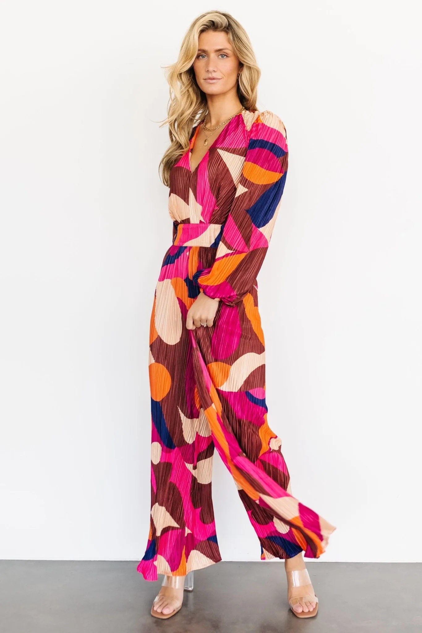 Fran Pleated Jumpsuit | Multi sold by Baltic Born