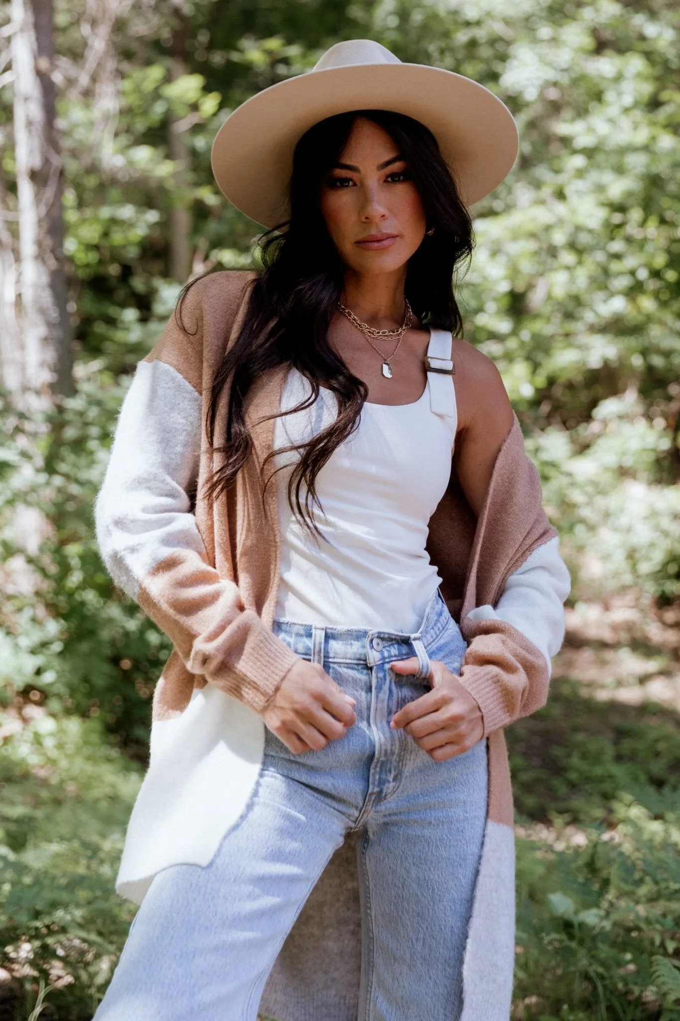 Pierson Color Block Cardigan | Camel sold by Baltic Born product image thumbnail 3