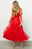 Mavani Swiss Dot Tulle Maxi Dress | Red sold by Baltic Born