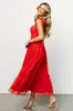 Mavani Swiss Dot Tulle Maxi Dress | Red sold by Baltic Born