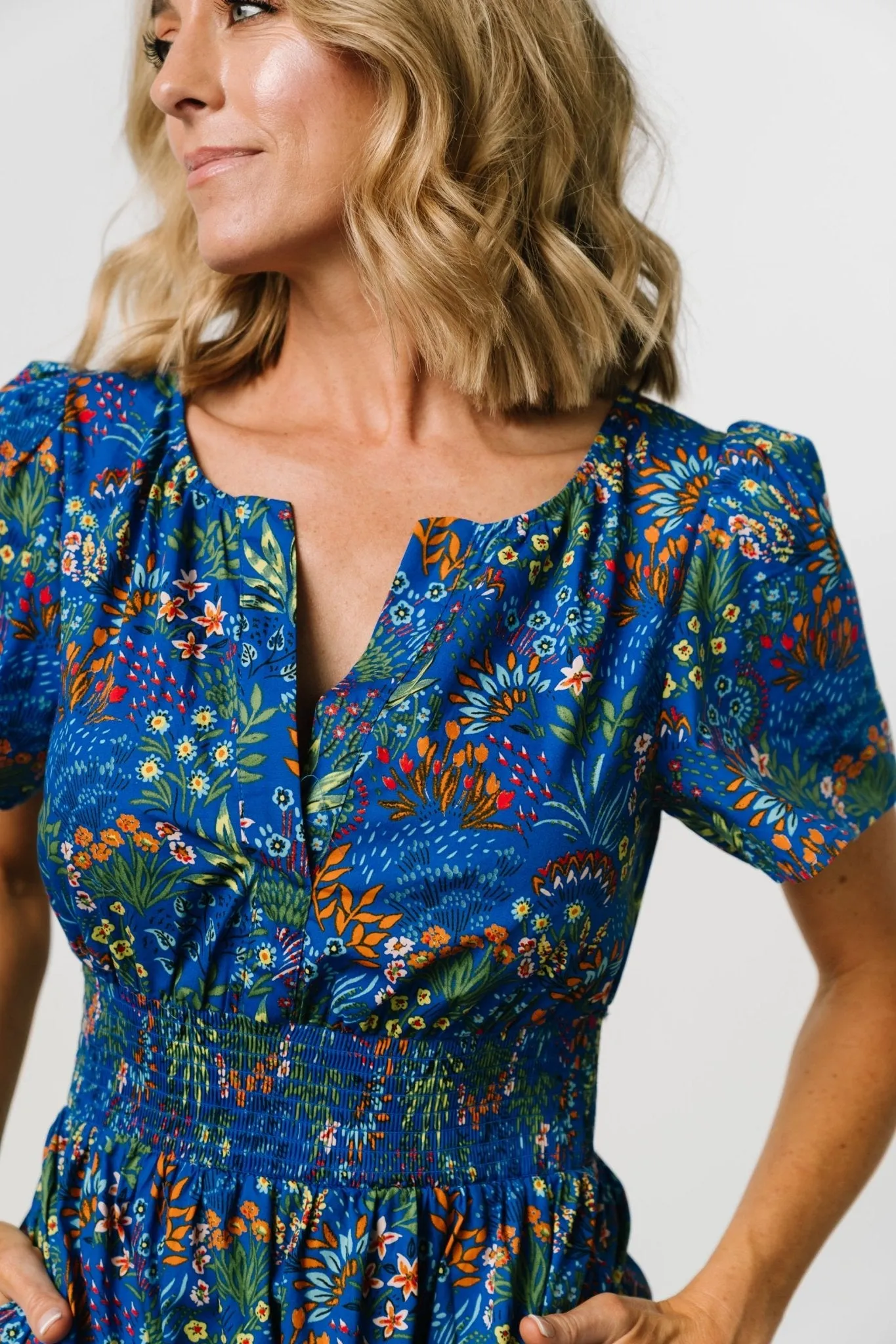Palmer Tiered Maxi Dress | Cobalt Multi sold by Baltic Born product image thumbnail 2