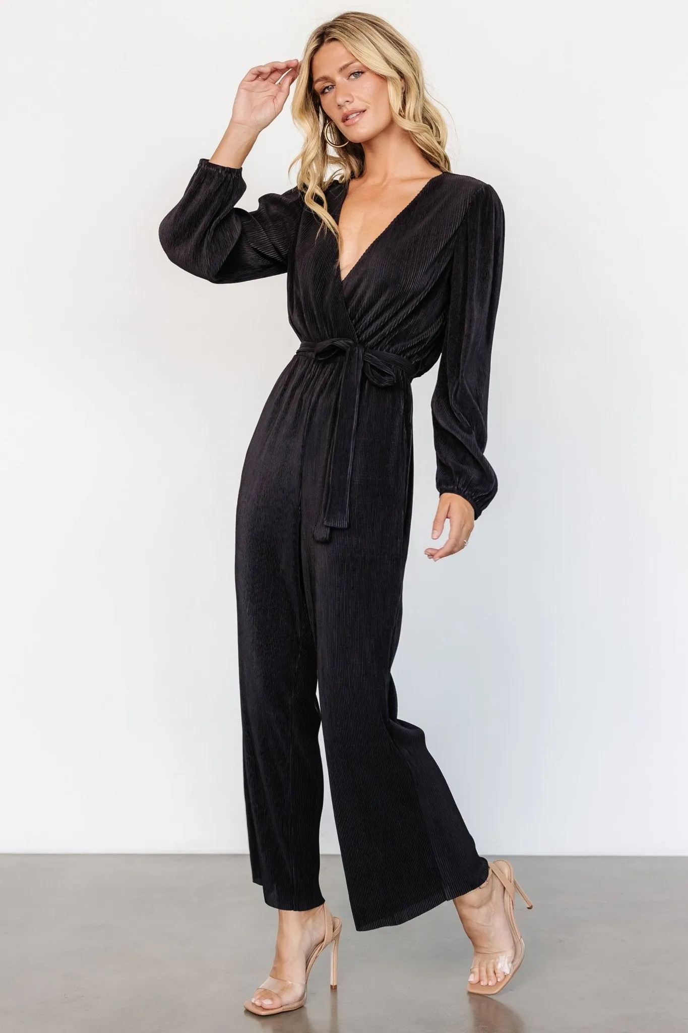 Croft Pleated Jumpsuit | Black sold by Baltic Born product image thumbnail 4