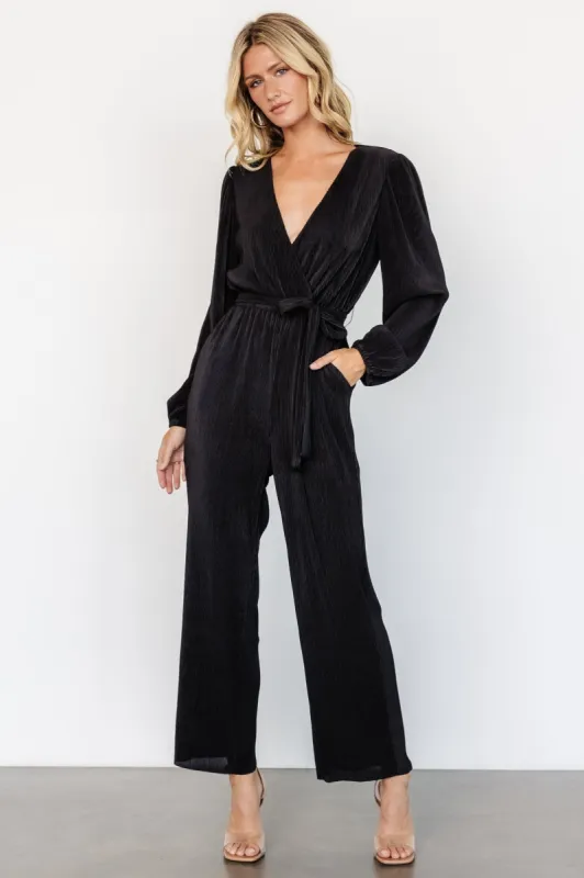 Croft Pleated Jumpsuit | Black sold by Baltic Born