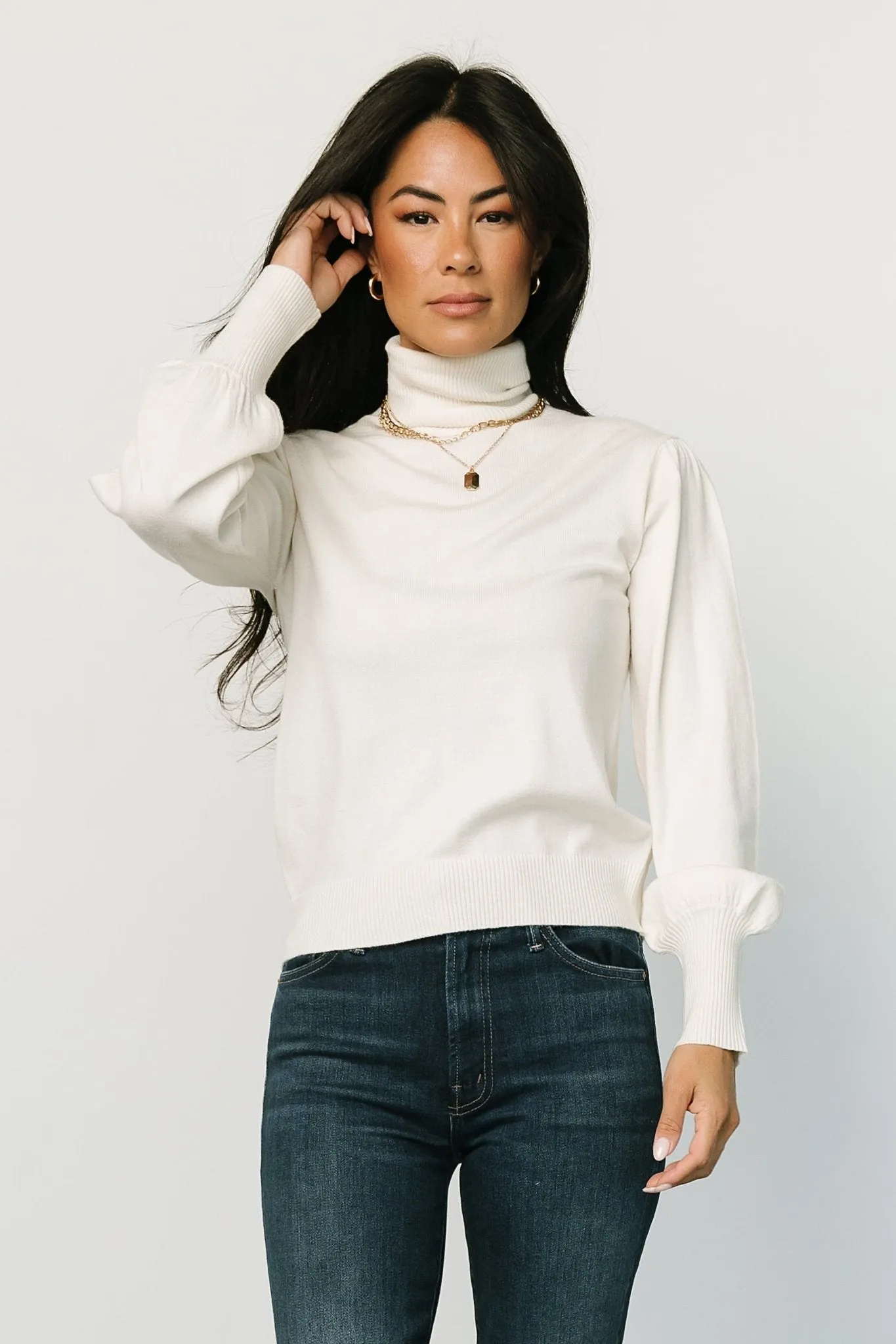 Danica Turtleneck Knit Top | Ivory sold by Baltic Born product image thumbnail 5
