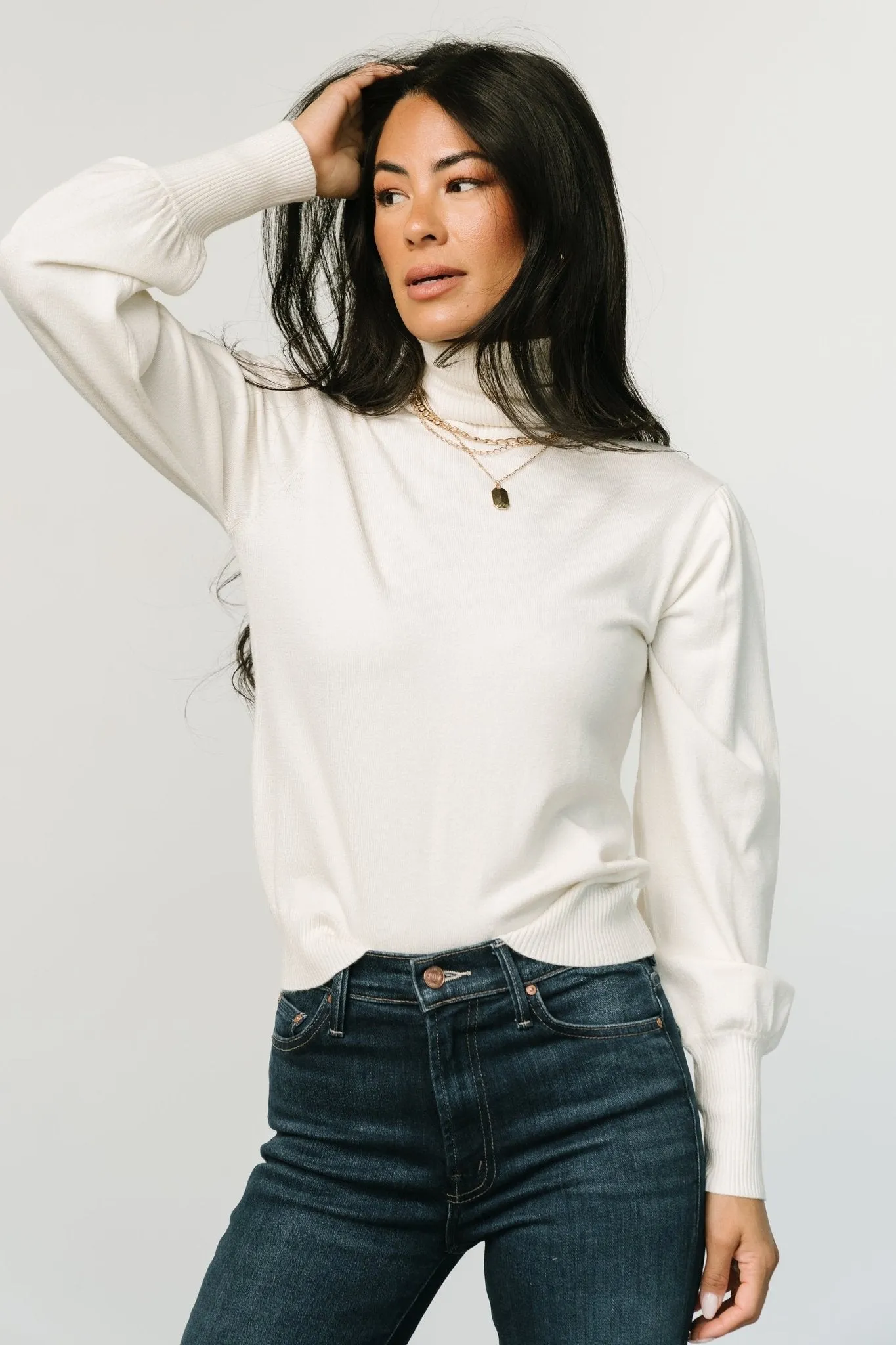 Danica Turtleneck Knit Top | Ivory sold by Baltic Born product image thumbnail 2