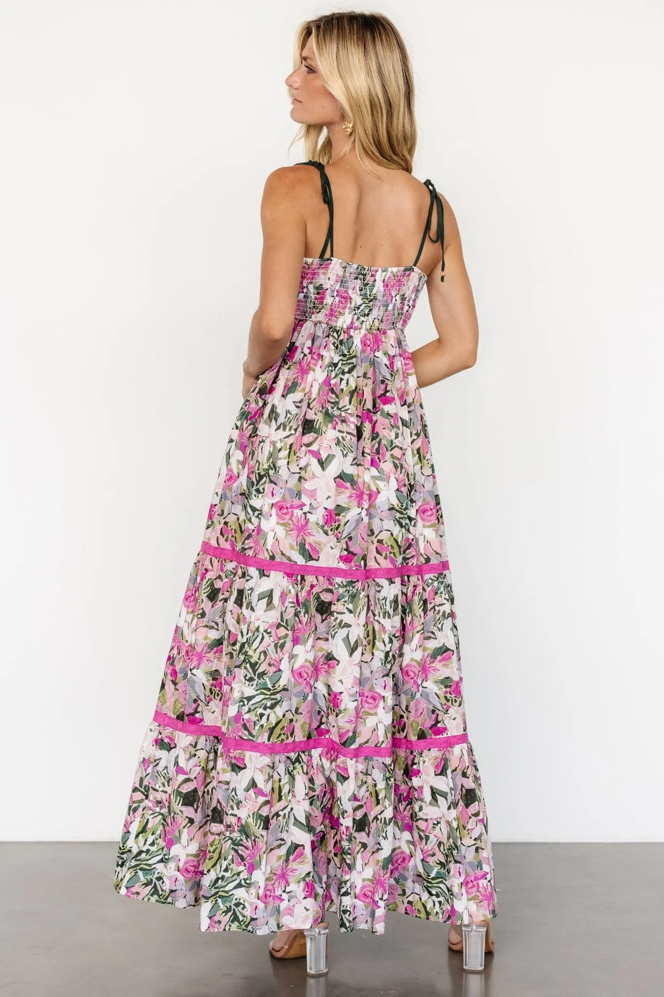 Pierrette Maxi Dress | Pink Multi sold by Baltic Born product image thumbnail 4