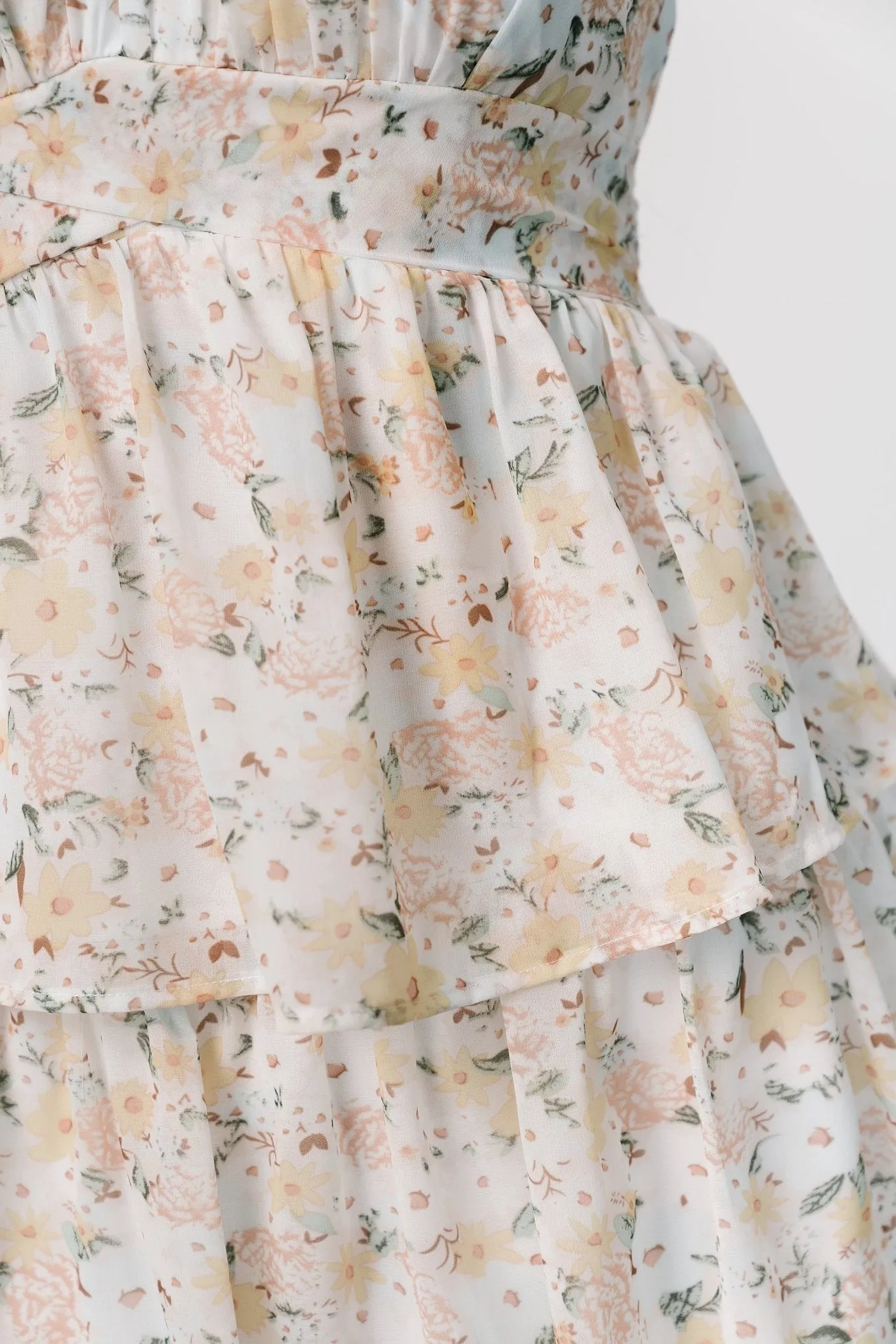 Marigold Tiered Maxi Dress | Yellow Floral sold by Baltic Born product image thumbnail 5