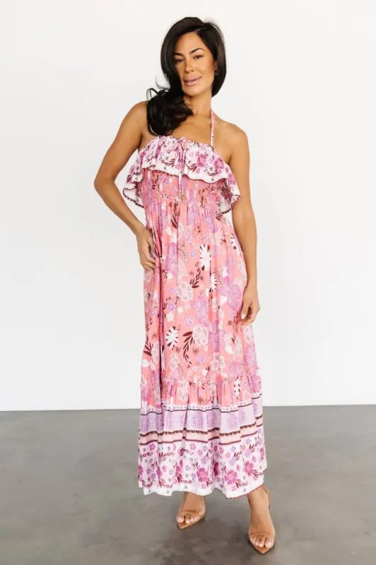 Dali Midi Dress | Coral + Orchid Floral sold by Baltic Born