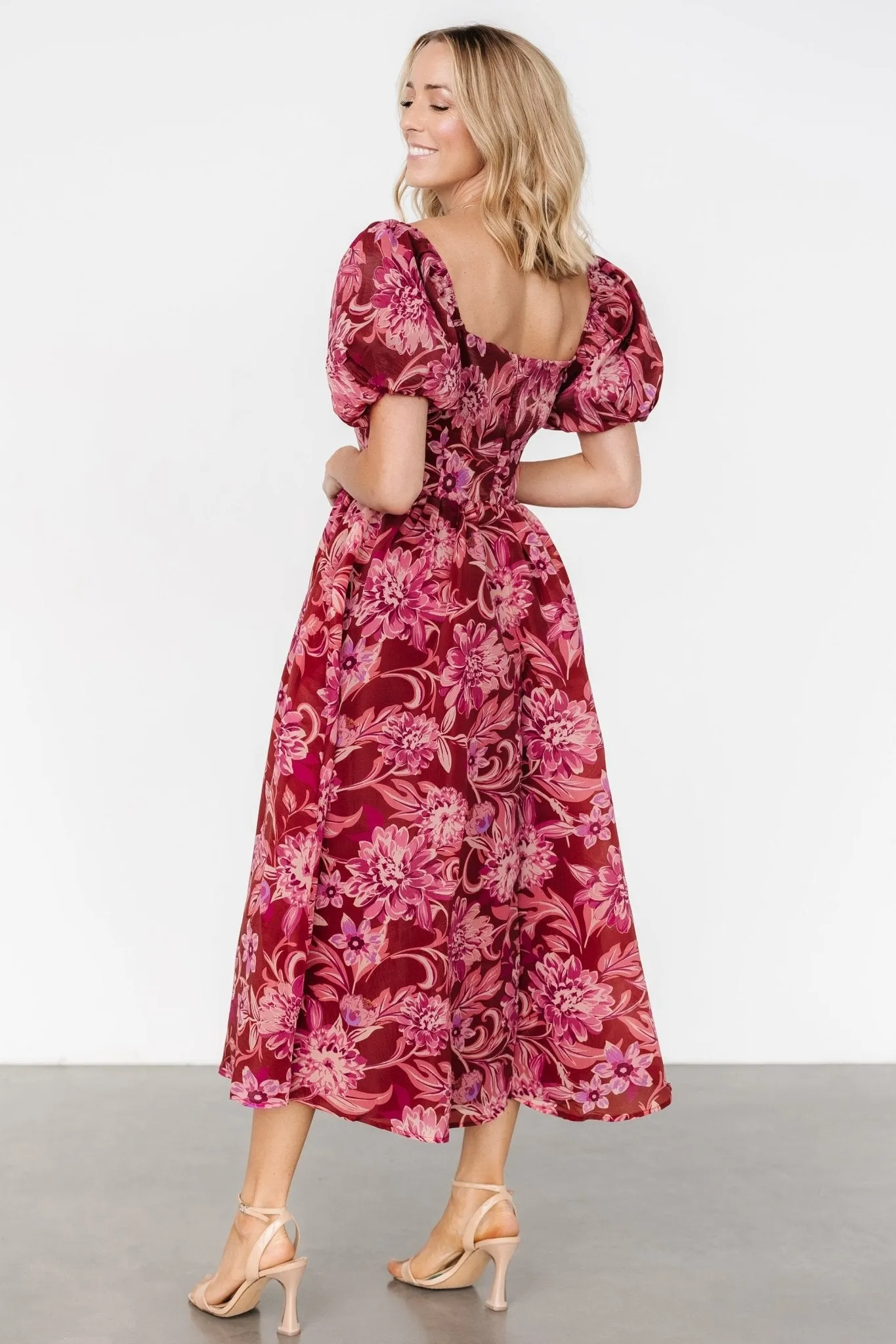 Samara Midi Dress | Rust + Pink sold by Baltic Born product image thumbnail 5