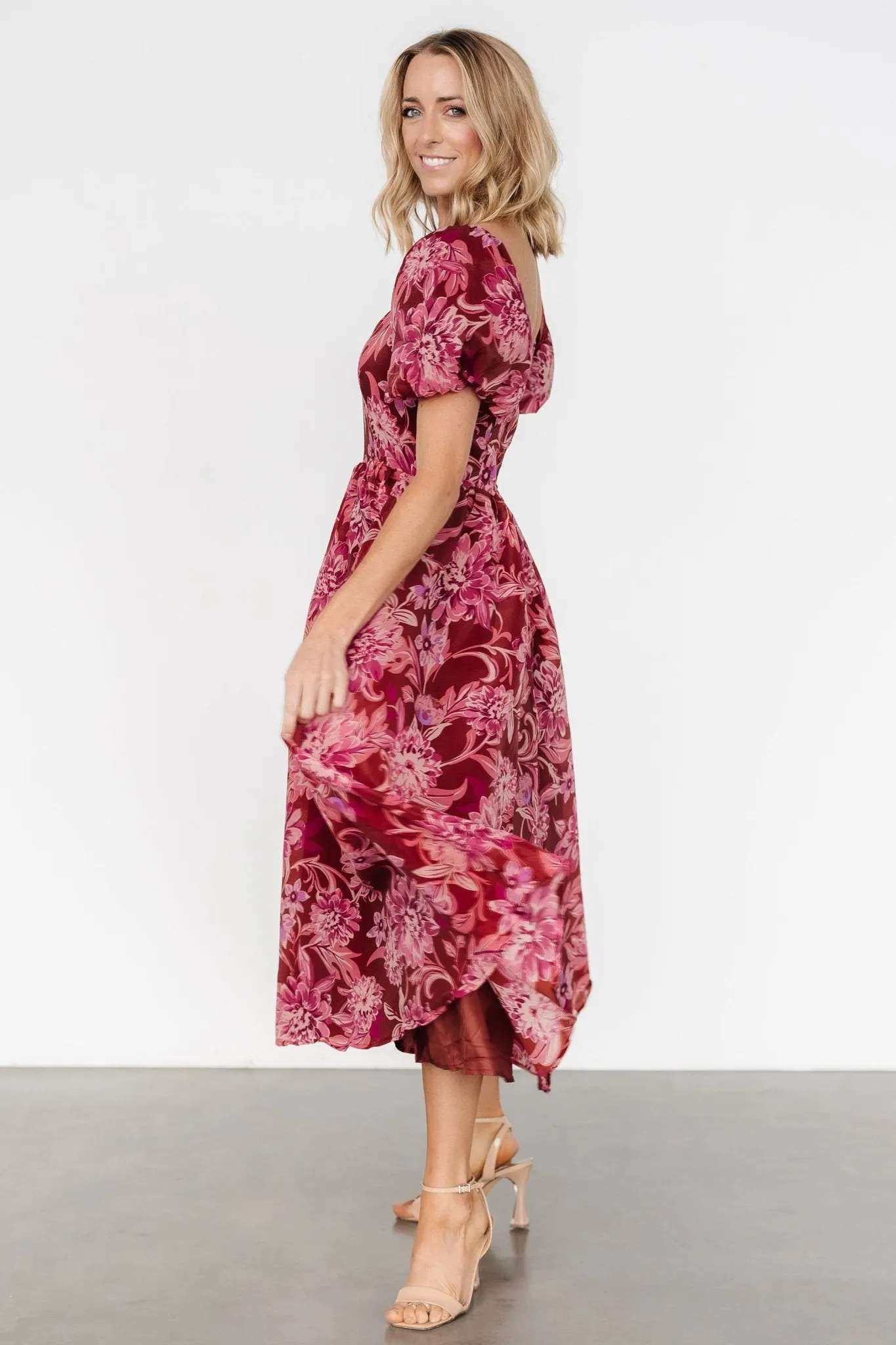 Samara Midi Dress | Rust + Pink sold by Baltic Born product image thumbnail 3