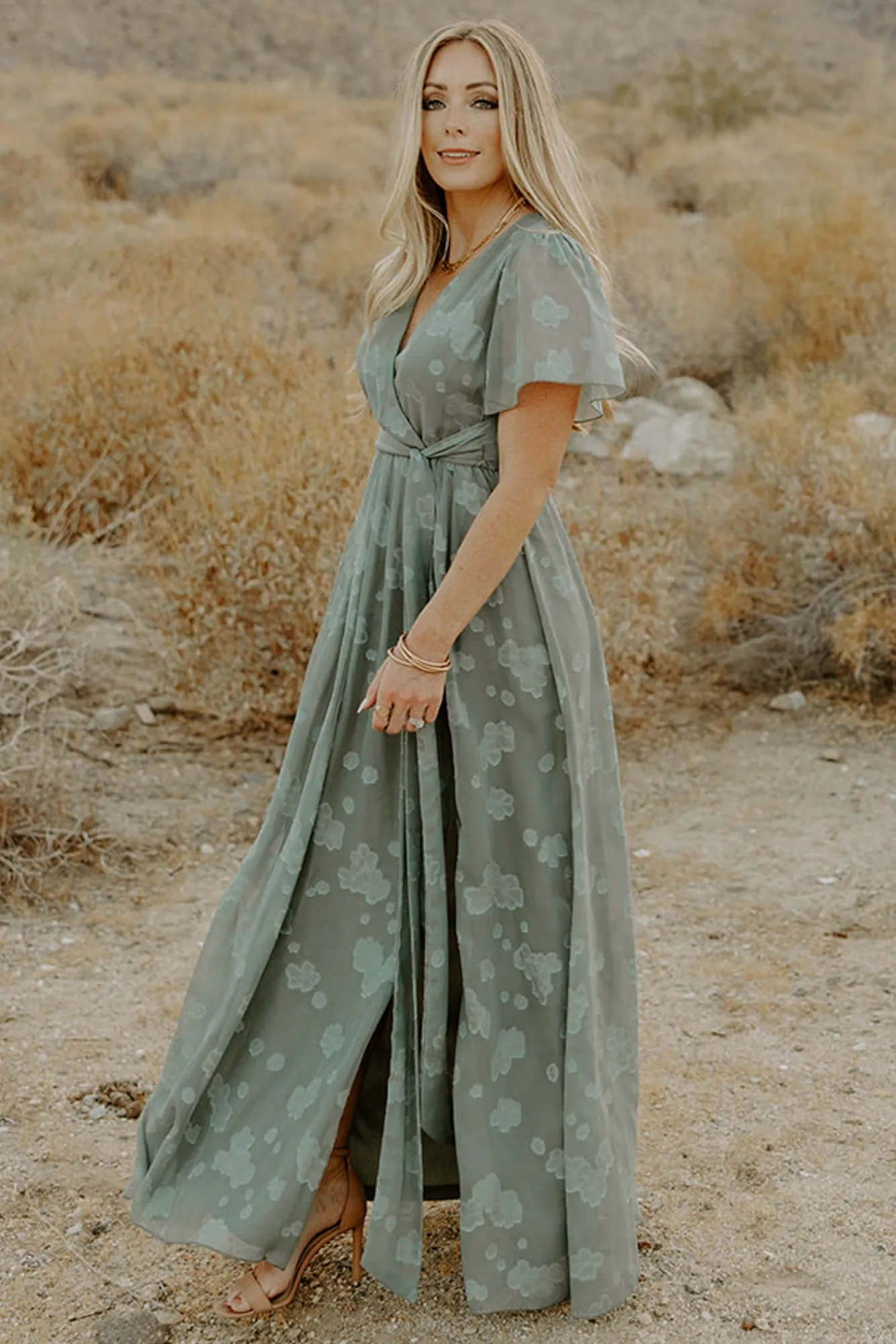 Faye Maxi Dress | Eucalyptus sold by Baltic Born product image thumbnail 2