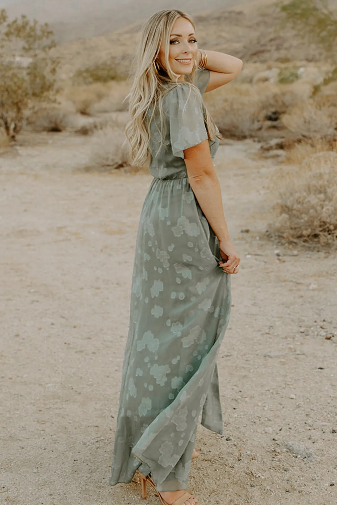 Faye Maxi Dress | Eucalyptus sold by Baltic Born product image thumbnail 3