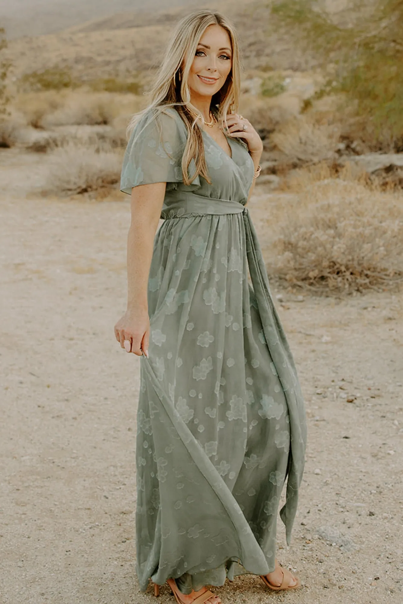 Faye Maxi Dress | Eucalyptus sold by Baltic Born product image thumbnail 4