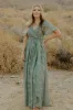 Faye Maxi Dress | Eucalyptus sold by Baltic Born