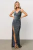 Emeris Sequin Gown | Slate sold by Baltic Born
