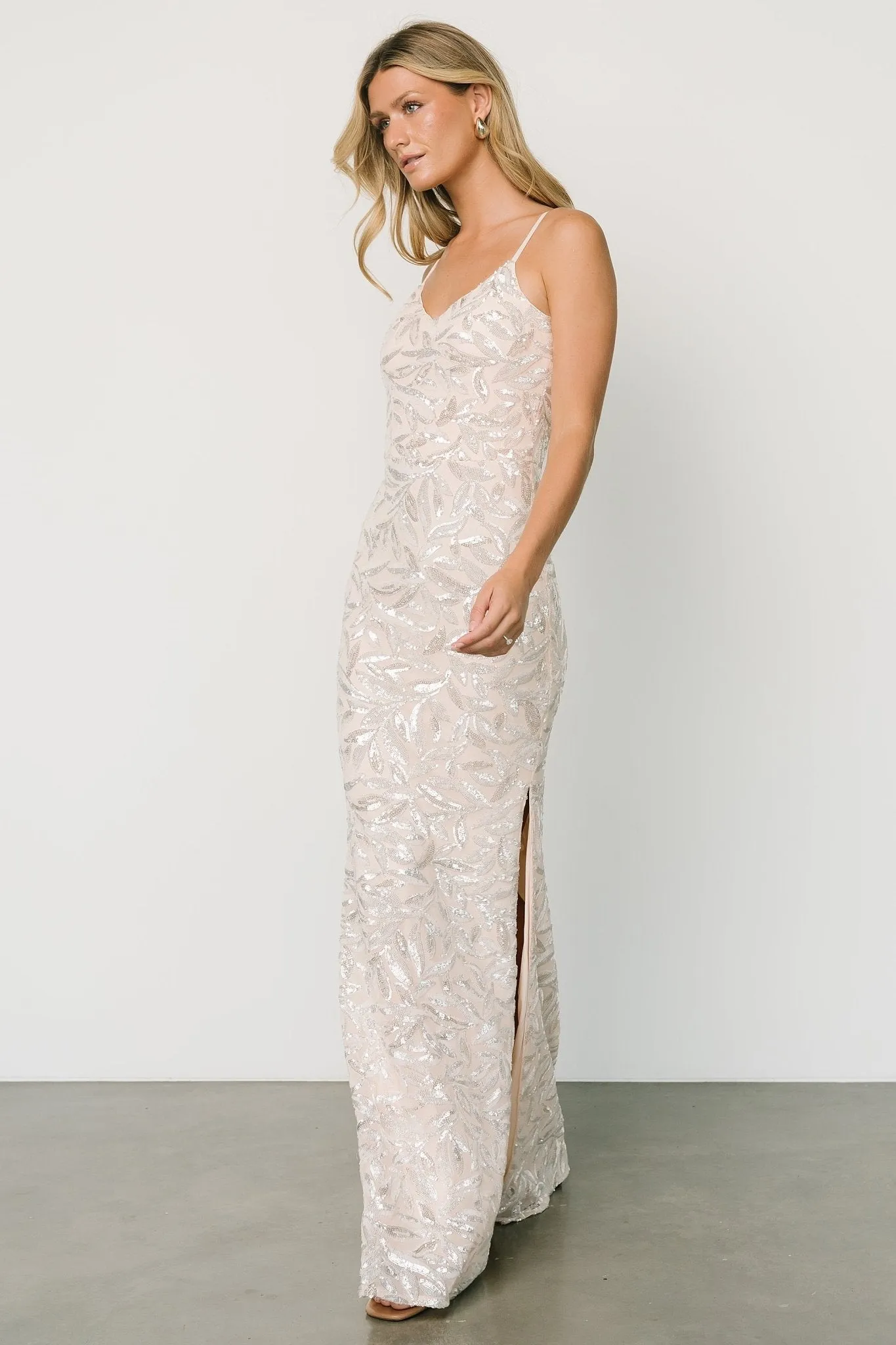 Mia Sequin Gown | Champagne sold by Baltic Born product image thumbnail 3
