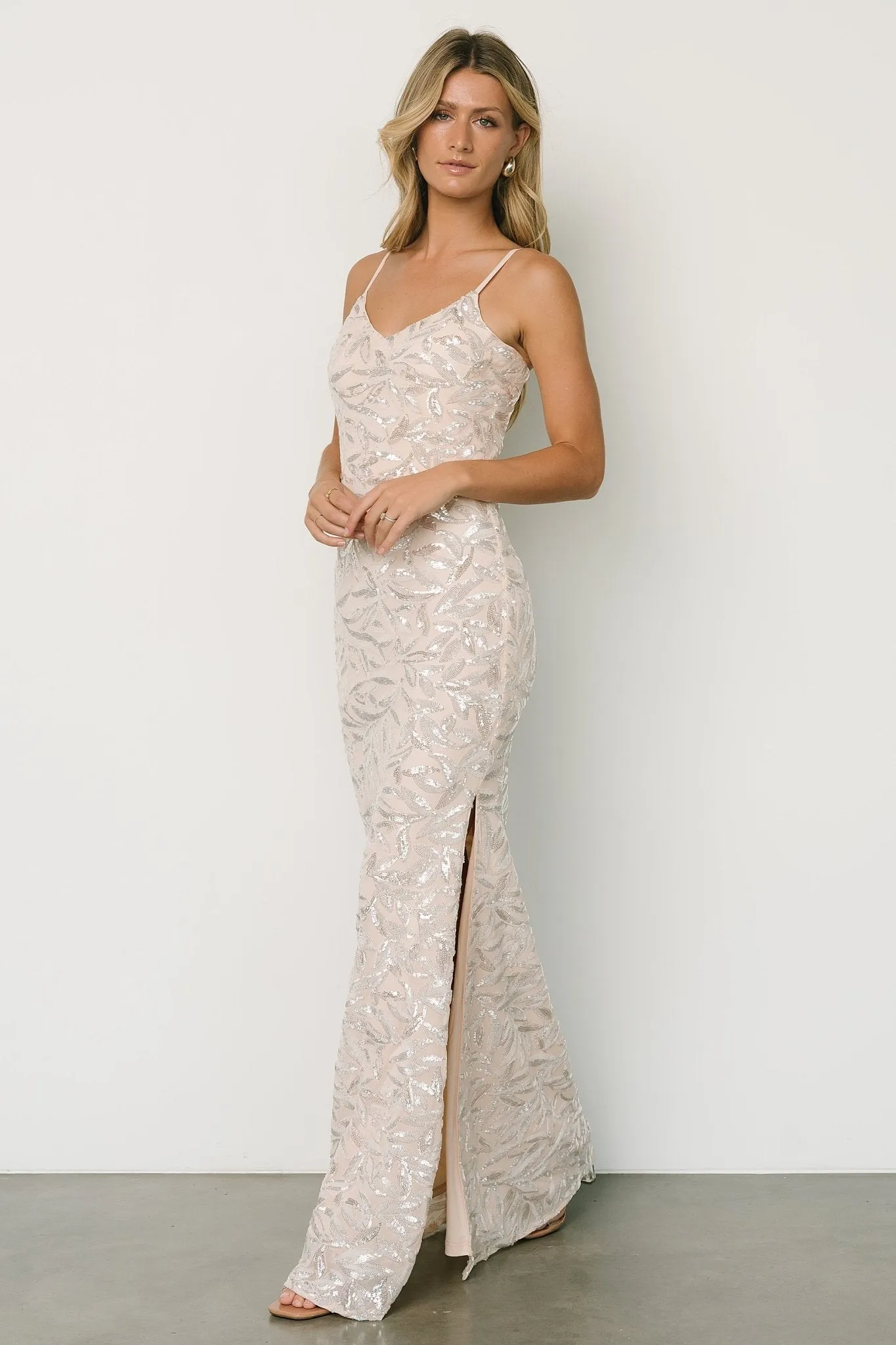 Mia Sequin Gown | Champagne sold by Baltic Born product image thumbnail 4