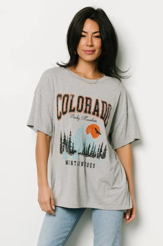Colorado Relaxed Graphic Tee | Heather Gray sold by Baltic Born