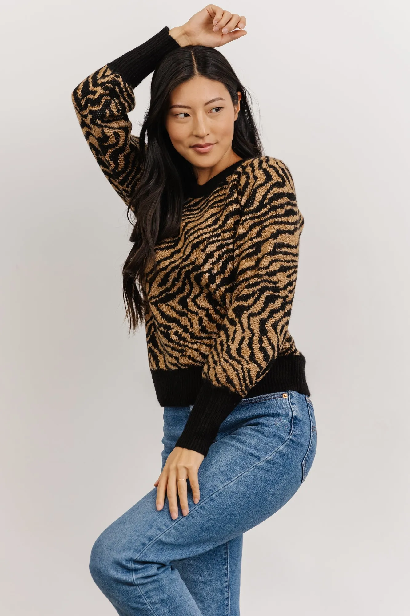 Mariam Knit Sweater | Black + Camel sold by Baltic Born product image thumbnail 4