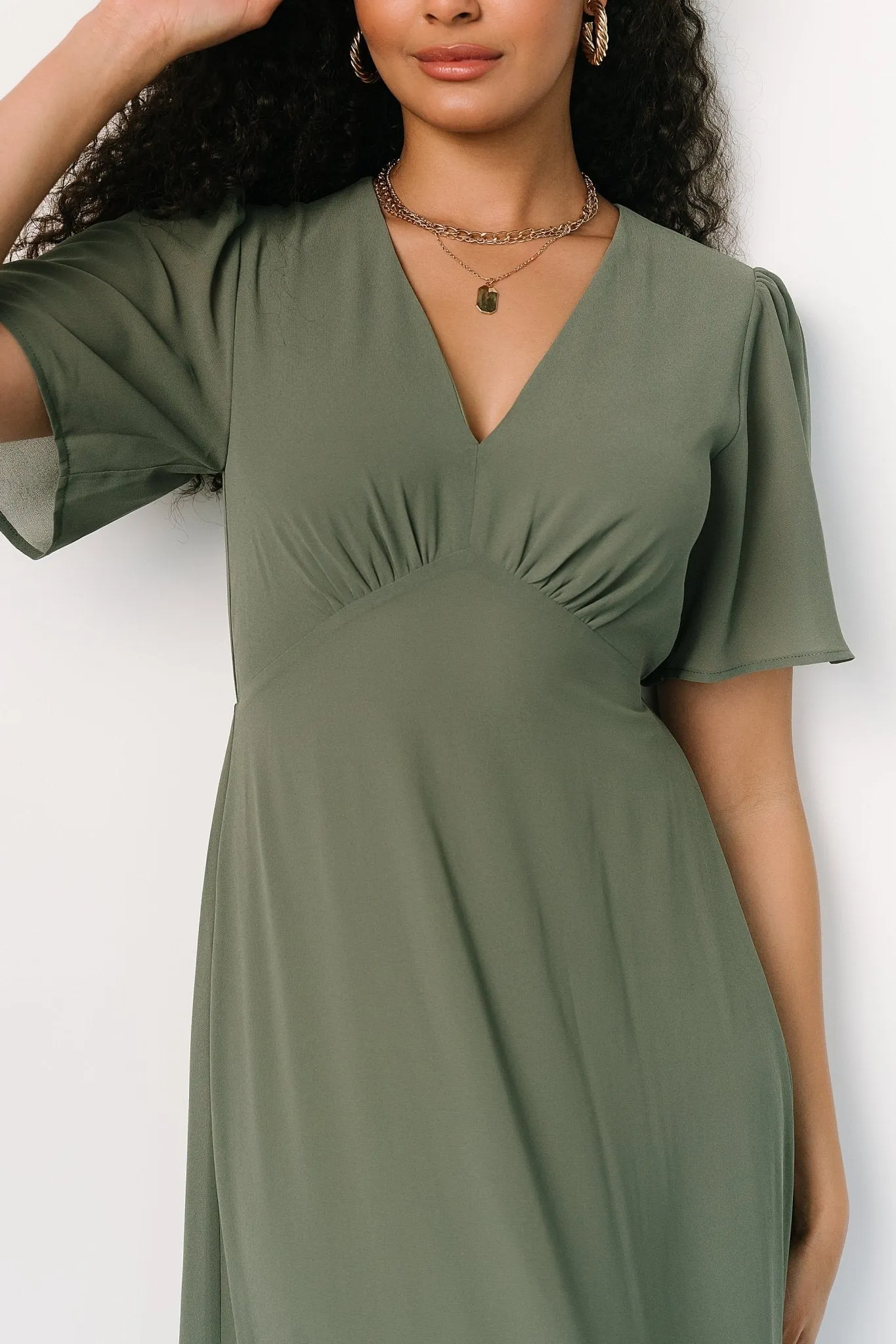 Esti Maxi Dress | Dark Sage sold by Baltic Born product image thumbnail 4