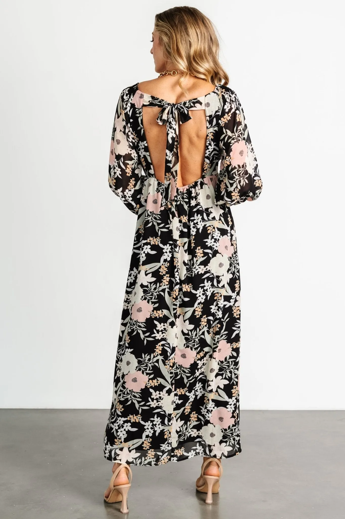 Maisie Maxi Dress | Black Floral sold by Baltic Born product image thumbnail 2