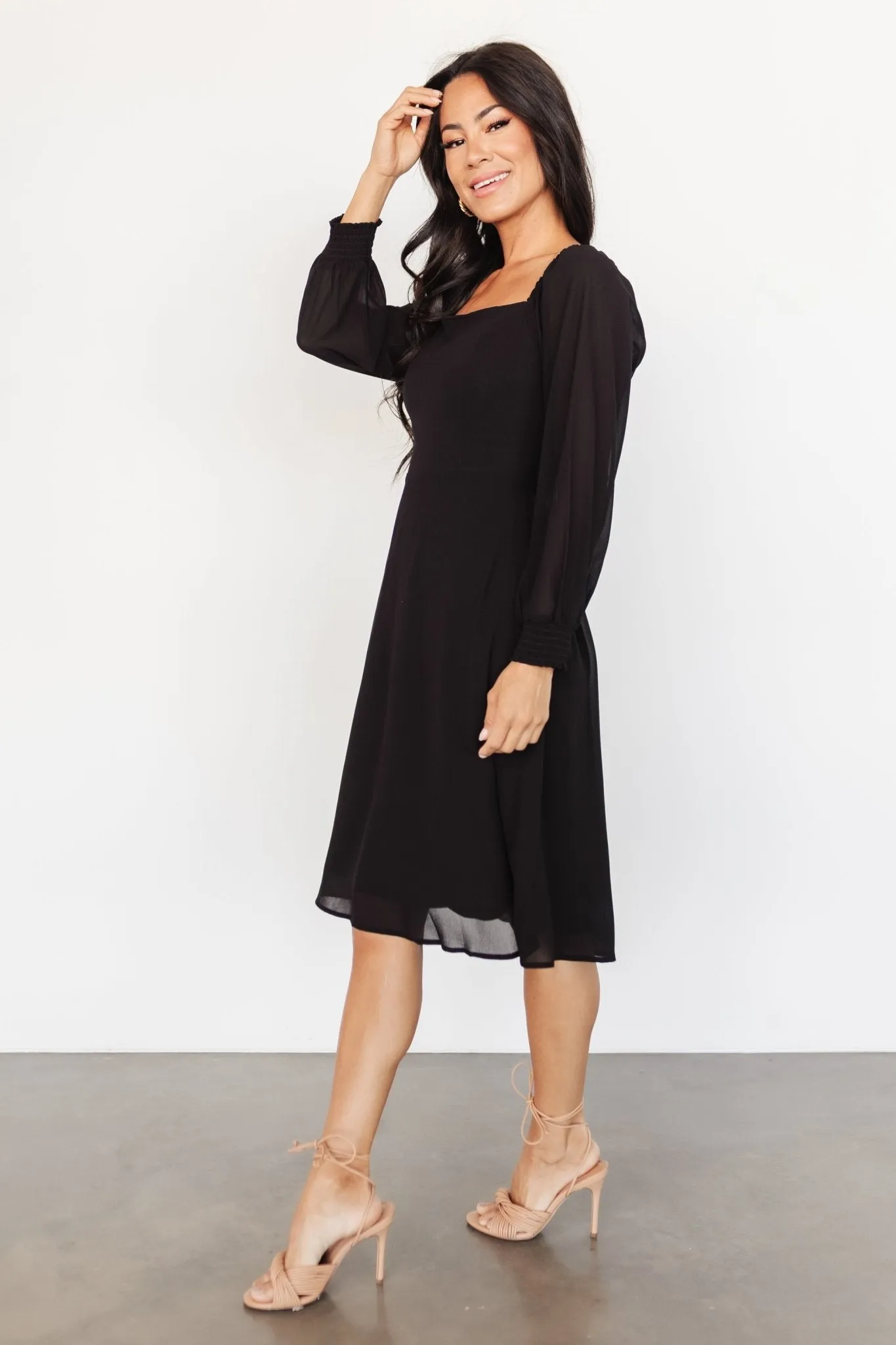 Elise Short Dress | Black sold by Baltic Born product image thumbnail 5