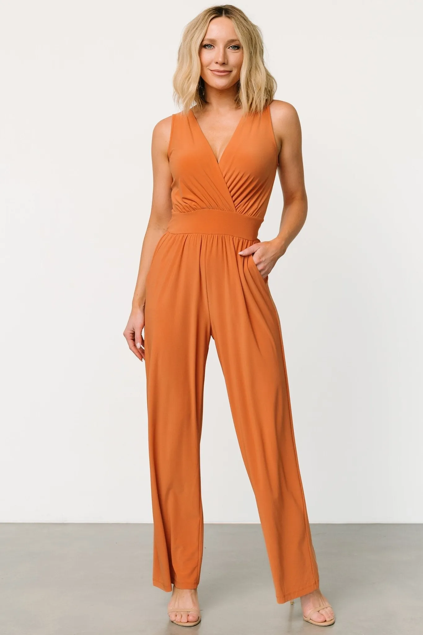 Rudie Sleeveless Jumpsuit | Dark Camel sold by Baltic Born product image thumbnail 5