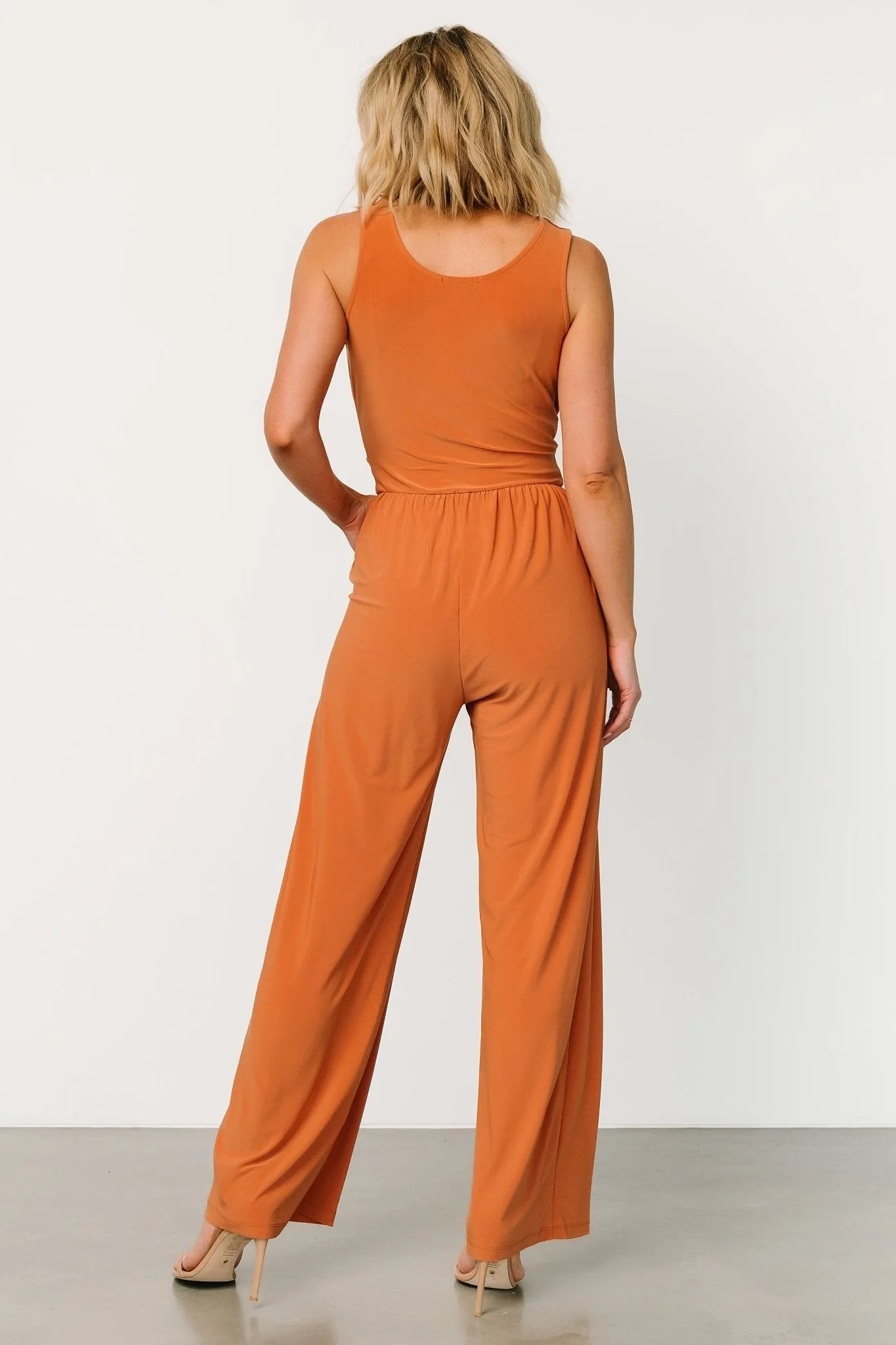 Rudie Sleeveless Jumpsuit | Dark Camel sold by Baltic Born product image thumbnail 4