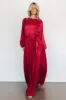 Marva Pleated Maxi Dress | Wine sold by Baltic Born