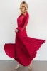 Marva Pleated Maxi Dress | Wine sold by Baltic Born